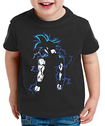 Super Son Scream Kinder T-Shirt Goku Dragon Master Ball Vegeta Turtle Roshi Db, Farbe:Schwarz;Kinder T-Shirt Größe:110/116 von WhyKiki