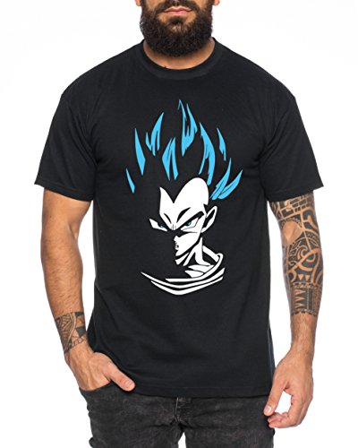 Super Vegeta Herren T-Shirt Goku Dragon Master Son Ball Vegeta Turtle Roshi Db, Farbe:Schwarz;Größe:XL von WhyKiki