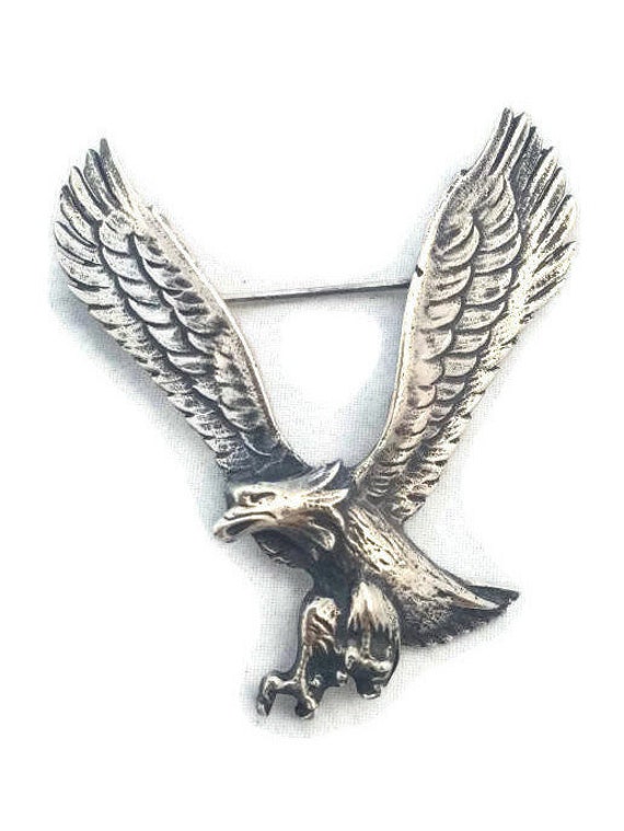 Adler Pin Sterling Silber American Eagle Schmuck, Im Flug, Americana Adler-Brosche, Geschenke von WhyWeLoveThePast