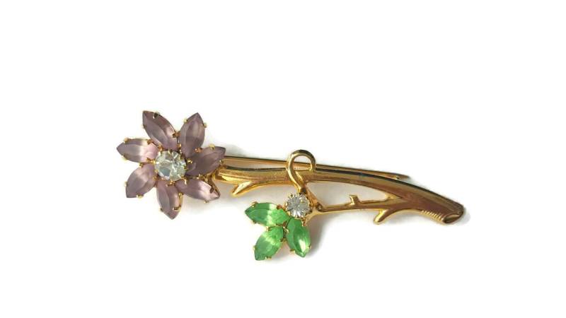 Blume Brosche, Strass Pin, Anstecknadel, Blumennadeln, Blumenschmuck, Rosa, Anstecknadeln, Geschenke Für Mama von WhyWeLoveThePast