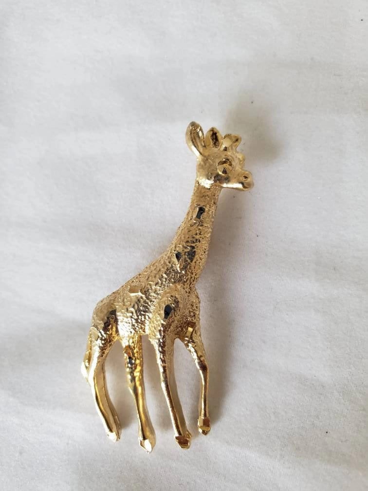 Brosche Vintage Giraffe Pin Signiert Gerry Es, Pins Vintage, Revers Pins, Schmuck Gold Broschen Frauen Figural von WhyWeLoveThePast