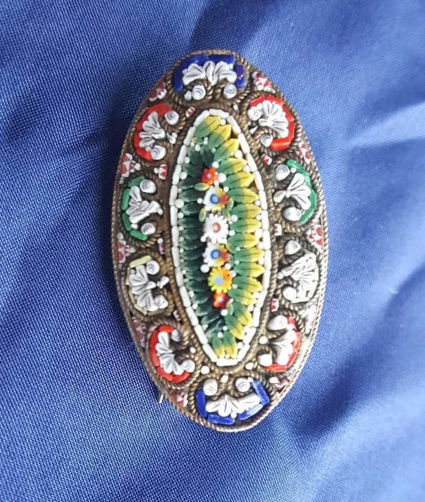 Florenz Italien Micro Mosaik Antike Brosche, Frühe 1900Er Jahre Schmuck Souvenirs Aus Italien, Einzigartige Geschenke Für Sie von WhyWeLoveThePast