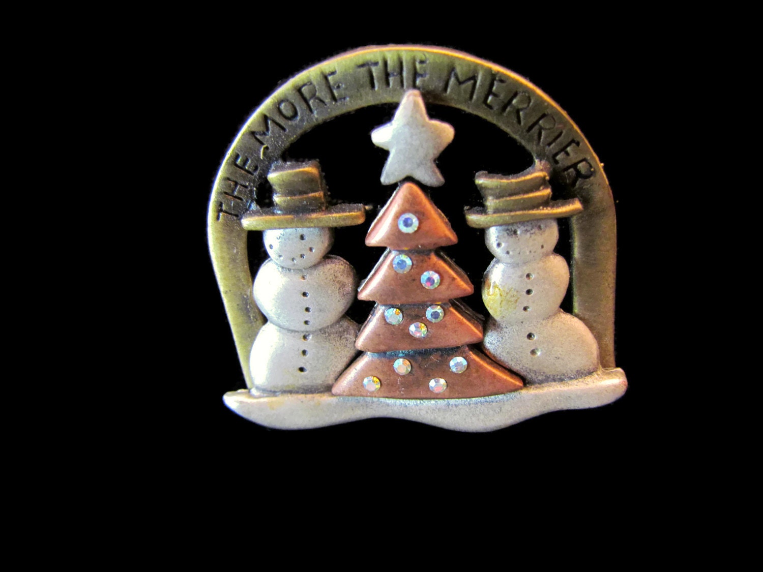 Vintage Schneemann Brosche, Urlaub Schmuck, Weihnachtsschmuck von WhyWeLoveThePast