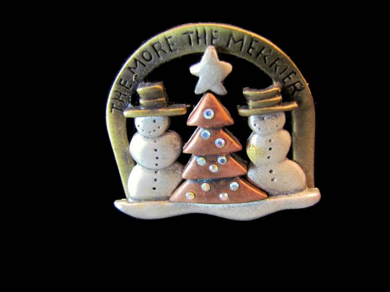 Vintage Schneemann Brosche, Urlaub Schmuck, Weihnachtsschmuck von WhyWeLoveThePast