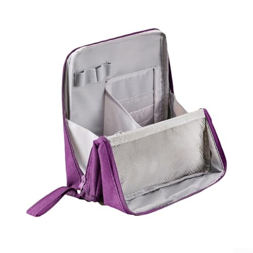 Mehrzweck-Make-up-Organizer mit wasserdichtem Design und effizient gestalteten Fächern für Komfort (lila) von Whychstore