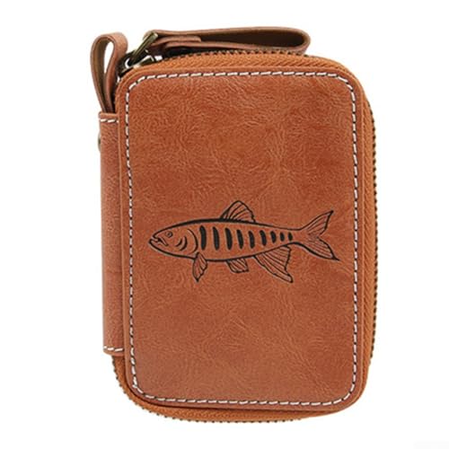 Whychstore Doppelseitige Angelködertasche, tragbare PU-Geldbörse für effizientes Ködermanagement, Wie abgebildet, Style A Large von Whychstore