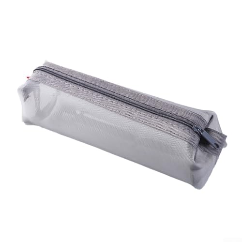 Whychstore Transparente Netz-Organizer-Tasche, vielseitig einsetzbar für Schreibwaren, Make-up und Reiseutensilien, grau von Whychstore