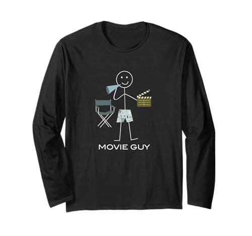 Lustiger Herren-Film Guy Making Movies Langarmshirt von Whyitsme Design