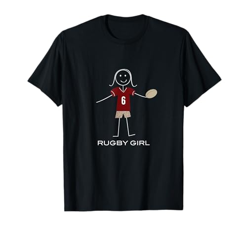 Lustiger Rugby-Mädchen-Rugbyspieler für Damen T-Shirt von Whyitsme Design