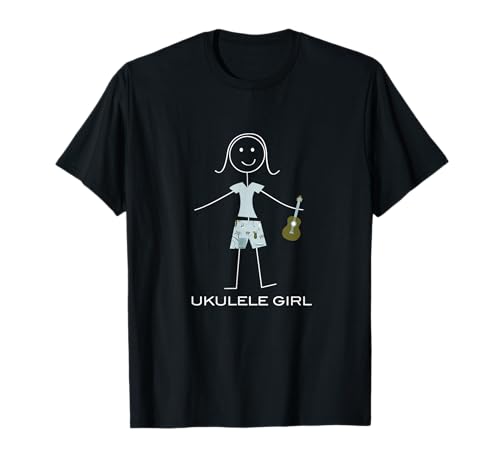 Lustiger Ukulele-Spieler für Mädchen T-Shirt von Whyitsme Design