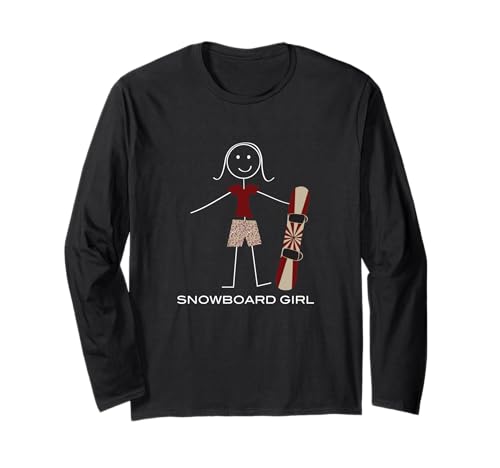 Lustiges Damen Snowboarding Snowboard Mädchen Langarmshirt von Whyitsme Design