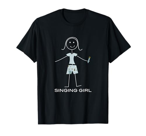 Lustiges singendes Mädchen-Sängerin T-Shirt von Whyitsme Design