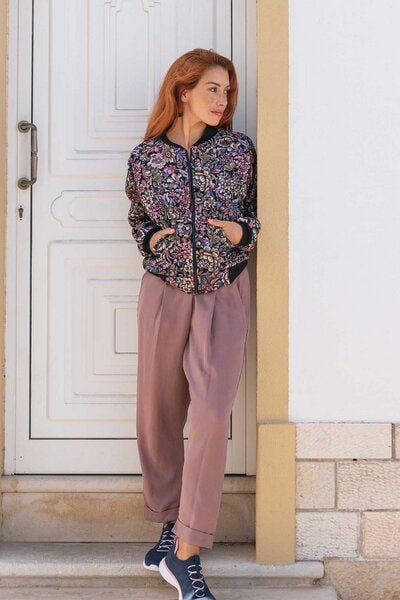 WiDDA berlin Bundfaltenhose in Mauve aus TENCEL® von WiDDA berlin