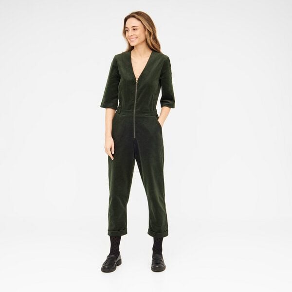 WiDDA berlin Cord-Overall KRIS in Dunkelgrün aus Bio-Baumwolle von WiDDA berlin