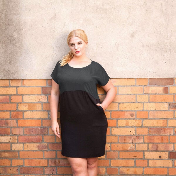 WiDDA berlin Kleid "TOO GREY" aus TENCEL® Lyocell in Grau/Schwarz von WiDDA berlin