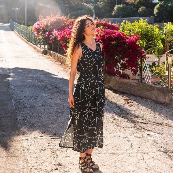 WiDDA berlin Maxikleid VANI Lines aus ECOVERO® von WiDDA berlin