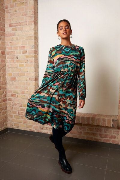 WiDDA berlin Midikleid mit grafischem Muster aus ECOVERO von WiDDA berlin