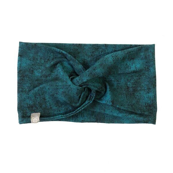 WiDDA berlin NEMO Stirnband in Petrol mit Print aus Bio-Baumwolle von WiDDA berlin