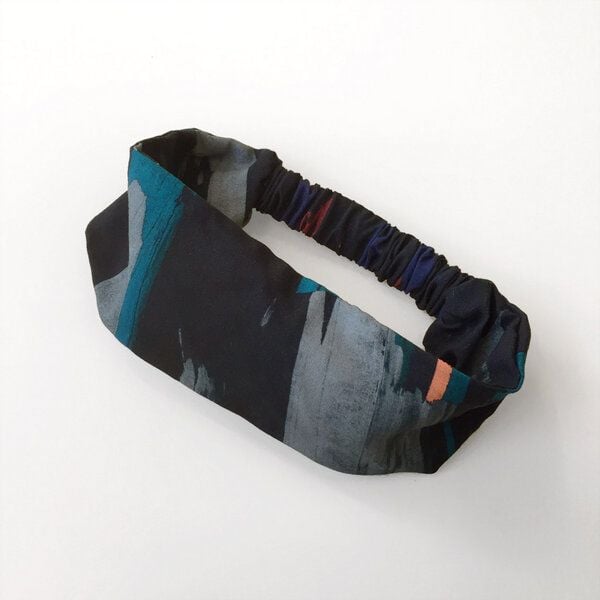 WiDDA berlin SPLASH Stirnband in Dunkelblau gemustert aus TENCEL von WiDDA berlin