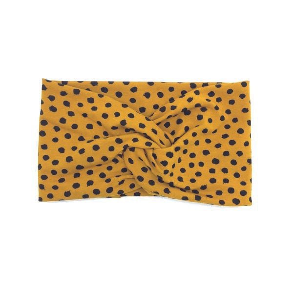 WiDDA berlin Stirnband "FREDI" Gelb mit schwarzen Tupfen von WiDDA berlin