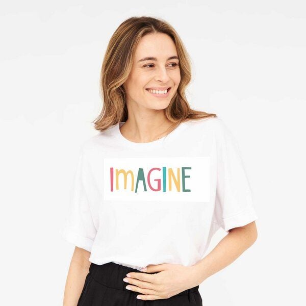 WiDDA berlin T-Shirt IMAGINE weiß aus Bio-Baumwolle von WiDDA berlin