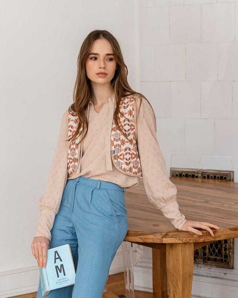 WiDDA berlin kurze Weste MIA mit Jacquard Muster zum Wenden von WiDDA berlin