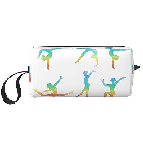 Make-up-Tasche für Gymnastik, Spiel, tragbare Kosmetiktasche, Reißverschluss, kleine Tasche, Handtasche, Reise-Kulturbeutel, Organizer, Aufbewahrungstasche für Frauen, weiß, Einheitsgröße von WiNwon