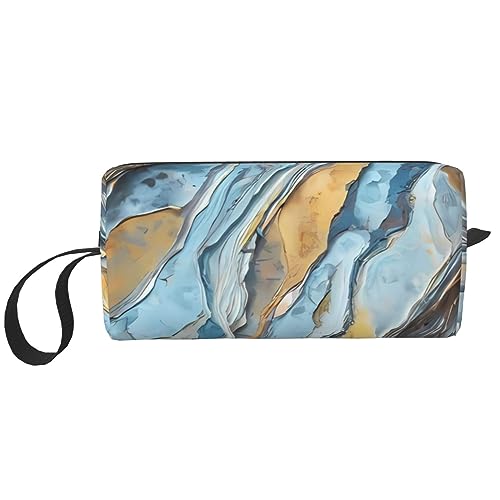 Rock Layers Print Make-up Tasche Kosmetiktasche Tragbare Wasserdichte Aufbewahrungstasche Reise Kulturbeutel Organizer Tasche für Frauen, weiß, Einheitsgröße von WiNwon