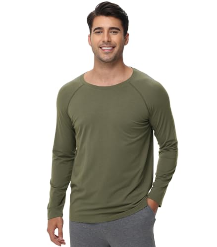 Herren Langarm Tops Herren Sport Sweatshirts Home Kleidung Jogging Kleidung S-XXL, Grün , XX-Large von WiWi