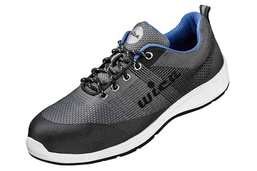 WiCa Sicherheitsschuhe Sicherheits-Halbschuhe in Sneaker-Optik Odiel S1 Grau/Blau Abgesetzt Gr. 40 von WiCa