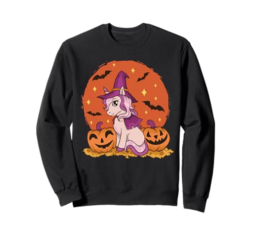 Niedliche Kinder Hexe Einhorn Mädchen Halloween Sweatshirt Niedliche Kinder Hexe Einhorn Mädchen Halloween Sweatshirt von Wiccan Clothing & Halloween Apparel