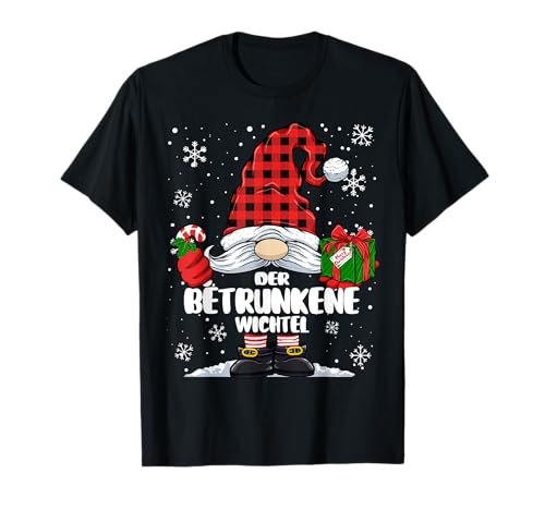 Betrunkener Wichtel Weihnachts-Wichtel Design Damen Herren T-Shirt Betrunkener Wichtel Weihnachts-Wichtel Design Damen Herren T-Shirt von Wichtel Designs zu Weihnachten für die Familie