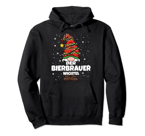 Bierbrauer Weihnachts-Wichtel Bier Design Damen Herren Pullover Hoodie von Wichtel Weihnachten im Gnom Outfit für Familie