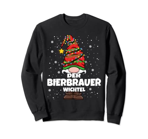 Bierbrauer Weihnachts-Wichtel Bier Design Damen Herren Sweatshirt von Wichtel Weihnachten im Gnom Outfit für Familie