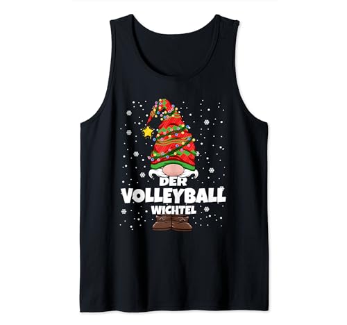 Volleyball Wichtel Weihnachts-Wichtel Damen Herren Tank Top von Wichtel Weihnachten im Gnom Outfit für Familie