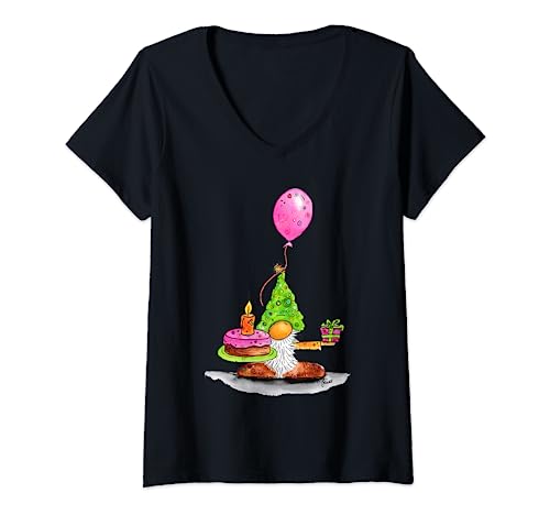 Damen WichtelParade - der Wichtel zum Sammeln - GeburtstagsWichtel T-Shirt mit V-Ausschnitt Damen WichtelParade - der Wichtel zum Sammeln - GeburtstagsWichtel T-Shirt mit V-Ausschnitt von WichtelParade