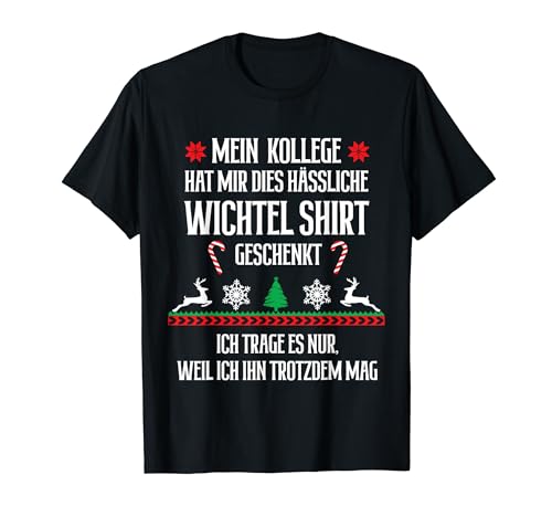 Wichtelgeschenk Weihnachten Kollegen Geschenke Hässliches Weihnachtsoutfit XMAS Weihnachts T-Shirt für Erwachsene Männer, Büroangestellte, Schwarz, Kurzarm, S Wichtelgeschenk Weihnachten Kollegen Geschenke Hässliches Weihnachtsoutfit XMAS Weihnachts T-Shirt für Erwachsene Männer, Büroangestellte, Schwarz, Kurzarm, S von Wichtelgeschenk Weihnachten Kollegen Geschenke