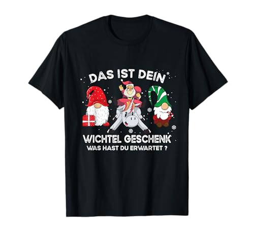 Wichteln Geschenkideen Weihnachten Kleidung Damen Wichtel Wichtelgeschenk Christmas Weihnachtsmann T-Shirt Schwarz Klein EU 34 cm Crew-Ausschnitt Kurzarm Klassische Passform Unisex-Erwachsene Winter Wichteln Geschenkideen Weihnachten Kleidung Damen Wichtel Wichtelgeschenk Christmas Weihnachtsmann T-Shirt Schwarz Klein EU 34 cm Crew-Ausschnitt Kurzarm Klassische Passform Unisex-Erwachsene Winter von Wichteln Geschenkideen Weihnachten Kleidung Damen
