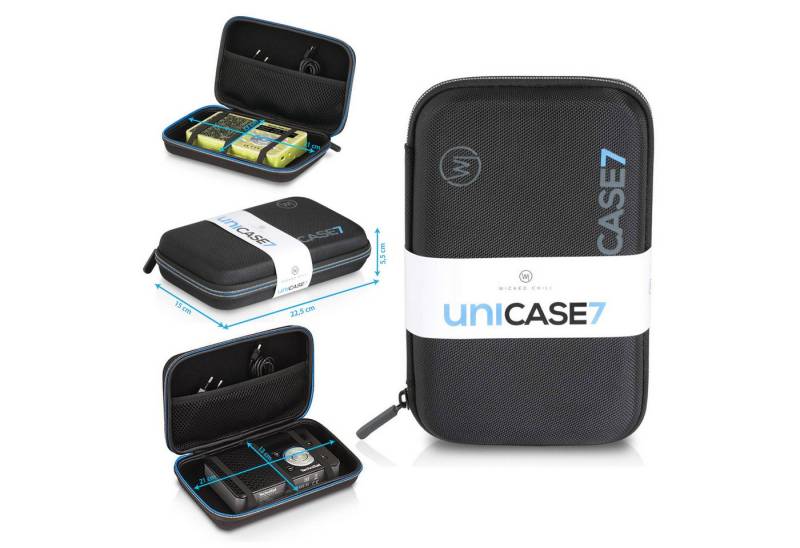 Wicked Chili Tablettasche Case Schutzhülle für TechniSAT DIGITRADIO / NORMENDE, Antishock Schutztasche für Akku-Radio / Innenabmessungen: 19 x 12,5 x von Wicked Chili