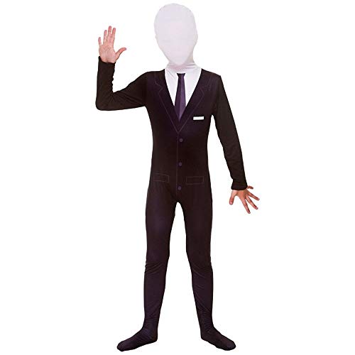 Wicked Costumes Slenderman Skinz Halloween-Kostüm, Unisex, für Kinder, Schwarz, 8-10 Jahre Wicked Costumes Slenderman Skinz Halloween-Kostüm, Unisex, für Kinder, Schwarz, 8-10 Jahre von Wicked Costumes