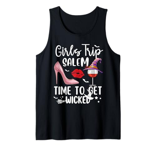 Girls Trip Salem Time to Get Wicked Halloween Group Matching Tank Top von Wicked Cute Witch Girls Trip Salem By Gnineza