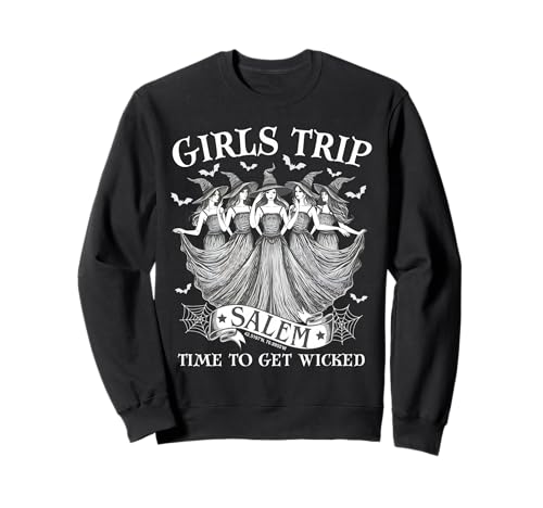 Halloween Salem 1692 Girls Trip Salem Time to Get Wicked Sweatshirt von Wicked Cute Witch Girls Trip Salem By Gnineza