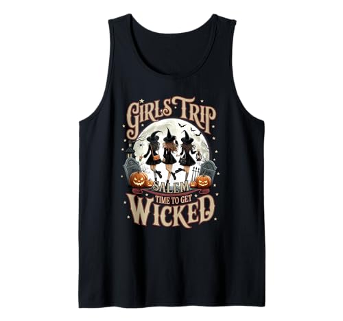 Vintage Salem 1692, Girls Trip Salem Time to Get Wicked Tank Top von Wicked Cute Witch Girls Trip Salem By Gnineza