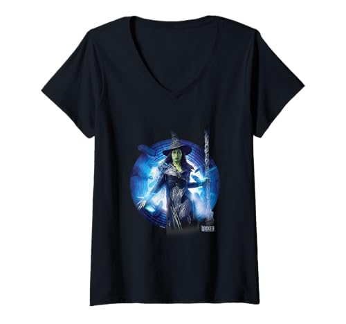 Damen Wicked: For Good Elphaba Power Pose T-Shirt mit V-Ausschnitt von Wicked