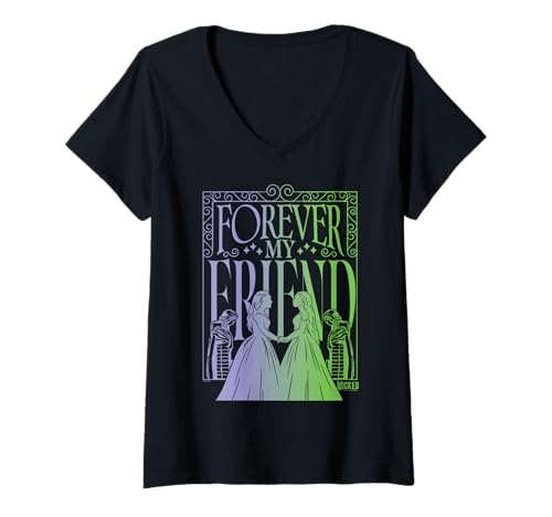 Damen Wicked: For Good Forever My Friend Silhouettes T-Shirt mit V-Ausschnitt Damen Wicked: For Good Forever My Friend Silhouettes T-Shirt mit V-Ausschnitt von Wicked