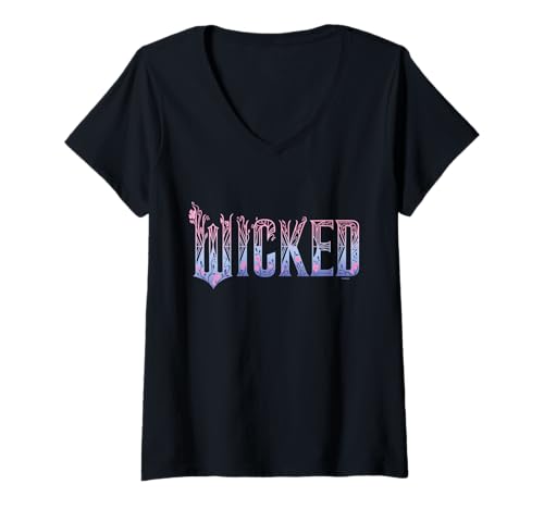 Damen Wicked: For Good Glinda Elegant Logo T-Shirt mit V-Ausschnitt von Wicked