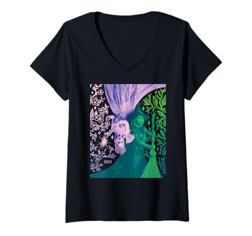 Damen Wicked: For Good Glinda and Elphaba in Perfect Contrast T-Shirt mit V-Ausschnitt von Wicked