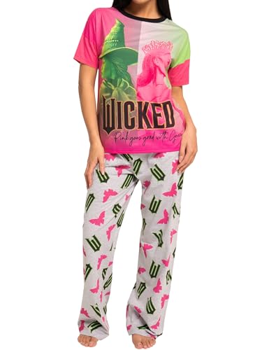 Wicked Damen Schlafanzug | Damen Pyjama Set | Nachtwäsche Für Frauen | Rosa L von Wicked