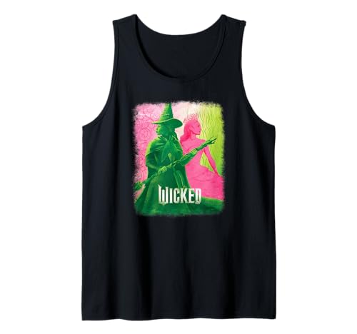 Wicked Damen & Herren Unisex Tank Top Schwarz S Ärmellos Tonal Design & Wicked Movie Graphics von Wicked