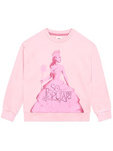 Wicked Glinda Pullover Mädchen | Sweatshirt Kinder | Glitzer Pullover Mädchen | Rosa 128 von Wicked
